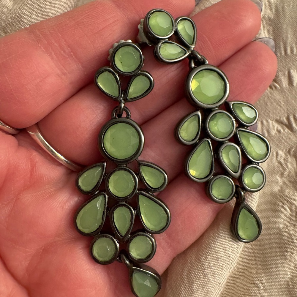 Green earrings